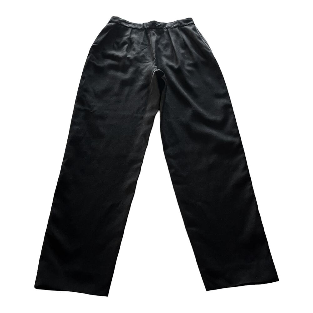 GIORGIO ARMANI Wool High Rise Pant Trousers Ribbon Trim Designer Italy 42/8 EUC